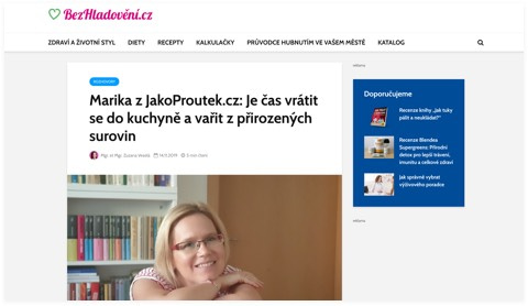 náhled rozhovoru na webu Bezhladoveni.cz