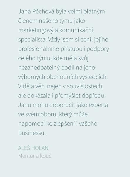Reference Jana Pechová 1